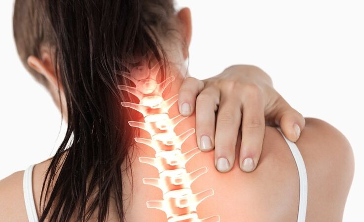 Cervical osteochondrosis is characterized by neck tension and pain